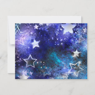 Cartão RSVP Fundo de Espaço com Estrelas