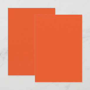 Cartão RSVP Fundo Sólido Minimalista Laranja Brilhante