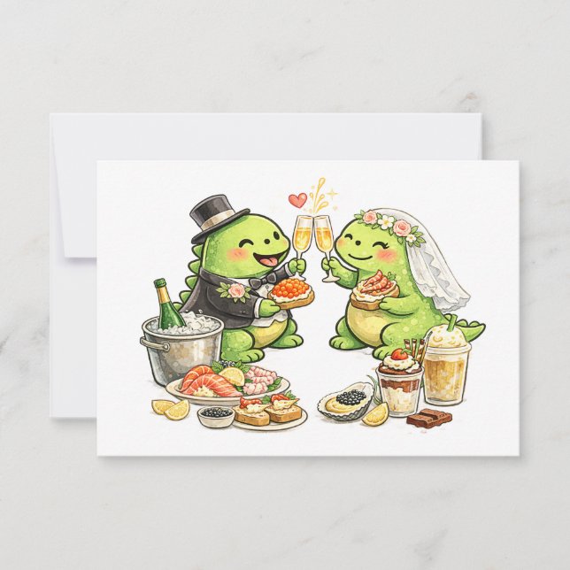 Cartão RSVP Funny Wedding (Frente)