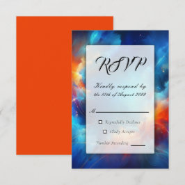 Cartão RSVP Fusão de Fogo e Casamento de Gelo