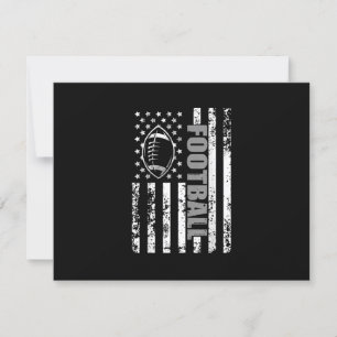 Cartão RSVP Futebol Patriótico da bandeira americana