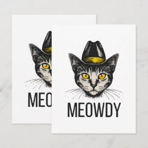 Cartão RSVP Gato Divertido Meowdy