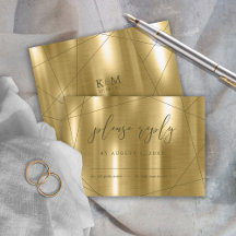 Geométrico Metálico Casamento Dourado ID648