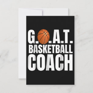 Cartão RSVP Gift do treinador de basquetebol