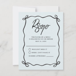 Cartão RSVP Going to the Chapel Coquette Bow Wedding
