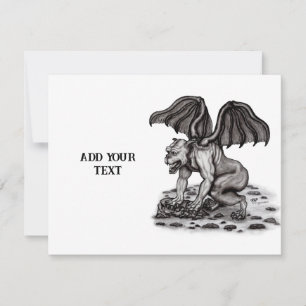 Cartão RSVP Golem Gargoyle