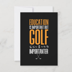 Cartão RSVP Golfe É Importante Do Que Educação