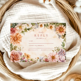 Cartão RSVP Graduação do Jardim dos Prados de Flores Selvagens