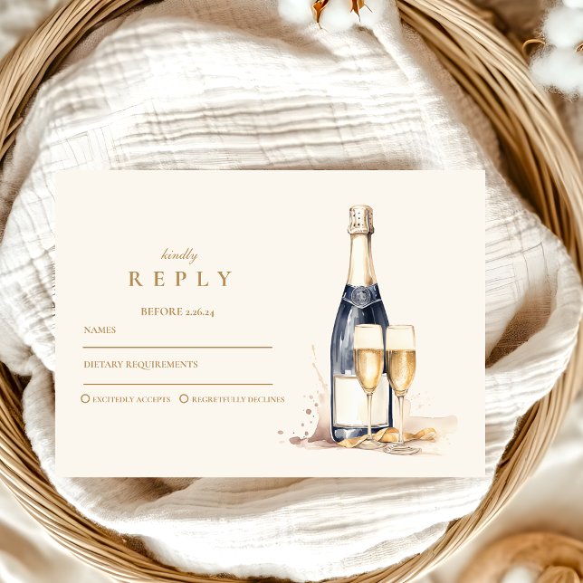 Cartão RSVP Graduação Floral Dourada do marinho (Criador carregado)