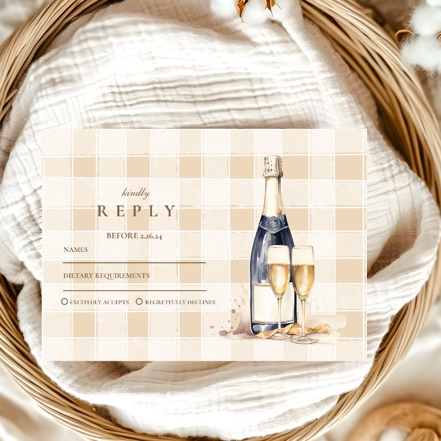 Cartão RSVP Graduação Floral marinho Azul (Criador carregado)