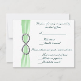 Cartão RSVP Green Infinity Wedding Response Card