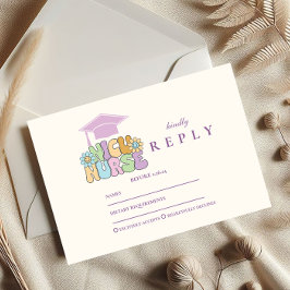 Cartão RSVP Groovy NICU Nurse Graduation Party