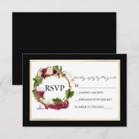 Guirlanda de casamento de uvas florais em aquarela