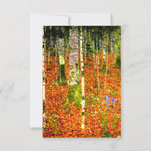 Cartão RSVP Gustav Klimt Birch Trees