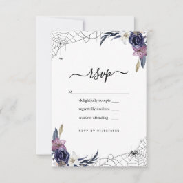 Cartão RSVP Halloween Wedding