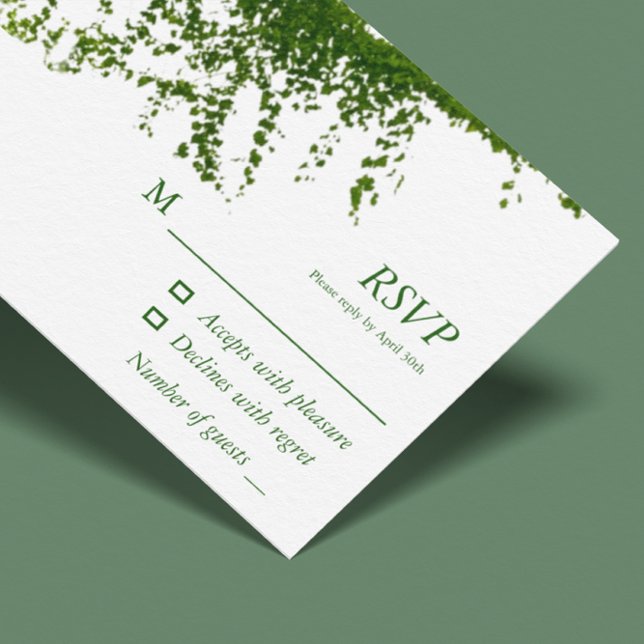 Cartão RSVP Hanging Ivy Greenery Wedding (Criador carregado)