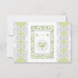 Cartão RSVP Hibiscus & lace WHITE