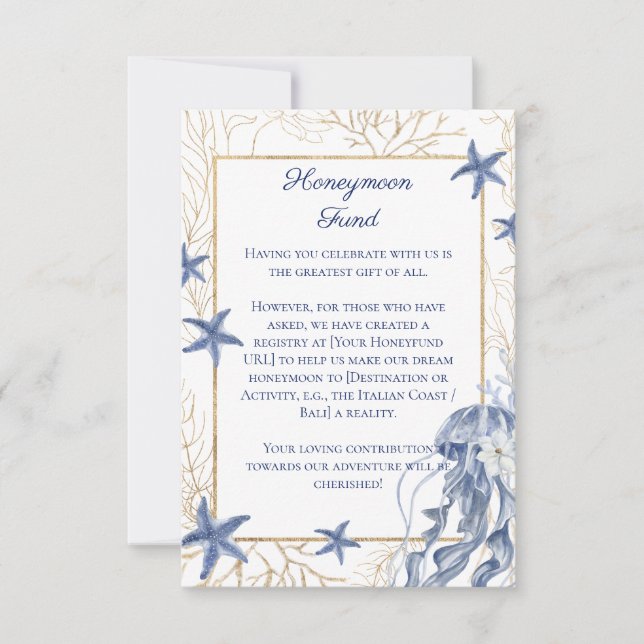 Cartão RSVP Honeymoon Fund QR Code Insert Card (Frente)