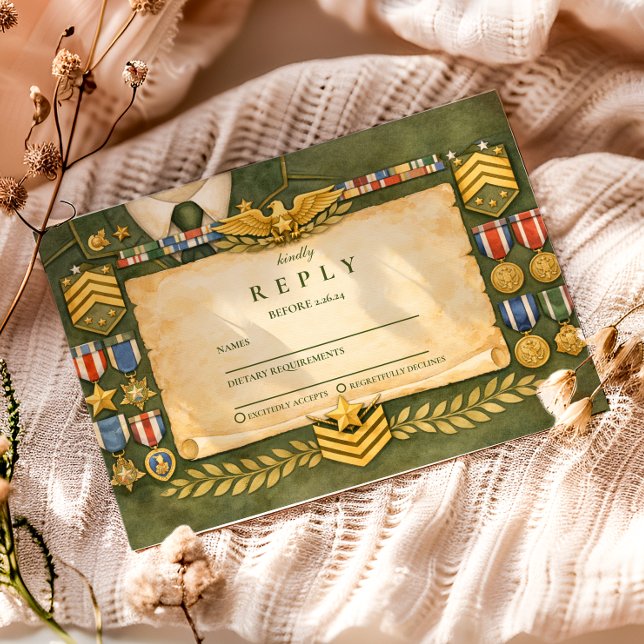 Cartão RSVP Honor & Valor Graduation Party (Criador carregado)