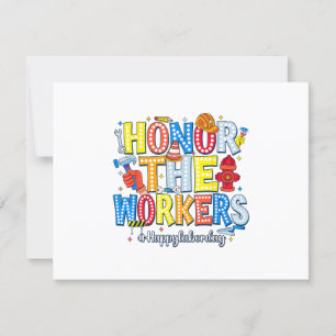 Cartão RSVP Honra aos trabalhadores Feliz Dia do Trabalho