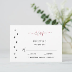 Cartão RSVP Humanos Divertidos se Casando Pet Casamento Person