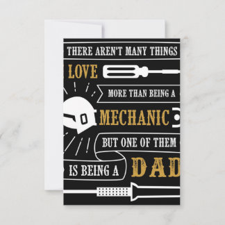 Cartão RSVP I love mechanic dad | Mechanic Canvas