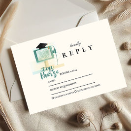 Cartão RSVP ICU Nurse Graduation Party