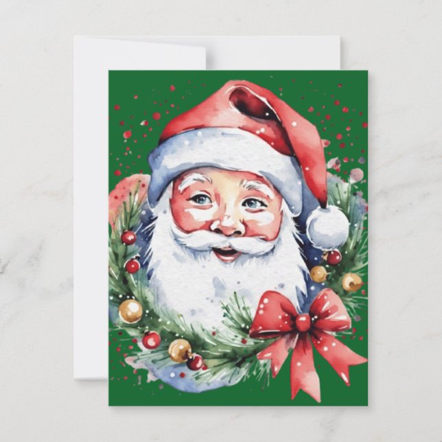 Cartão RSVP Ideias de presentes do Papai Noel (Frente)