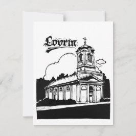 Cartão RSVP Igreja de Lovrin Linicut