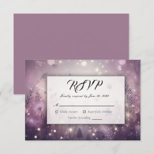 Cartão RSVP Incêndio de Starlit em Bloom