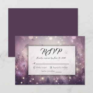 Cartão RSVP Incêndio de Starlit em Bloom