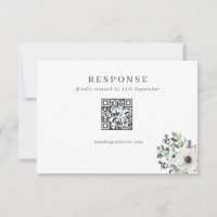 Inverno Anemones Casamento Código QR