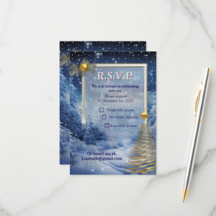 Cartão RSVP INVERNO no Magnífico Mundo de Fantasia