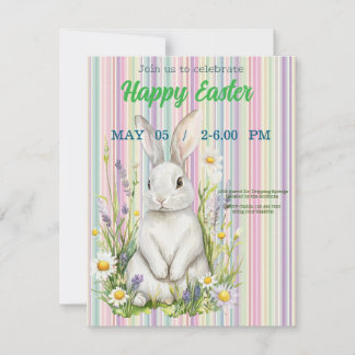 Cartão RSVP invitation to Easter with Peter Rabbit