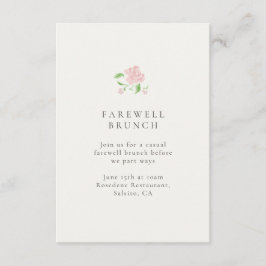 Cartão RSVP Ivory| Floral Rose Wedding Farewell Brunch Card