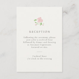 Cartão RSVP Ivory| Floral Rose Wedding Reception Card
