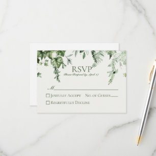 Cartão RSVP Ivy & Sage Wedding