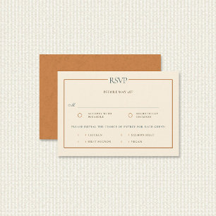 Cartão RSVP Jantar de Casamento Laranja Teal Vintage Costa Sun