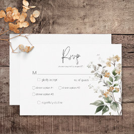 Cartão RSVP Janto Rustic Delicate Tan Fall Selvagens