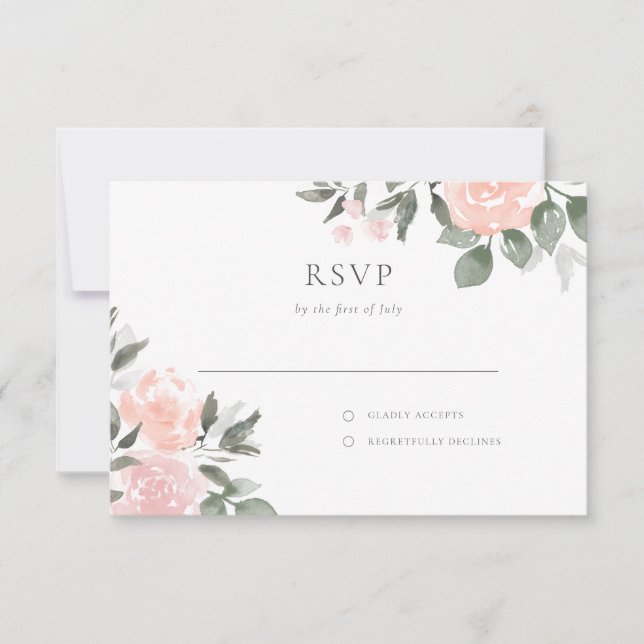 Cartão RSVP Jardim Blooms (Frente)