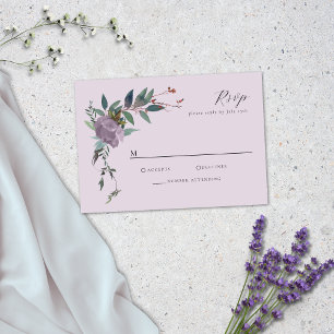 Cartão RSVP Jardim Botânico Roxo da Lavanda Elegante