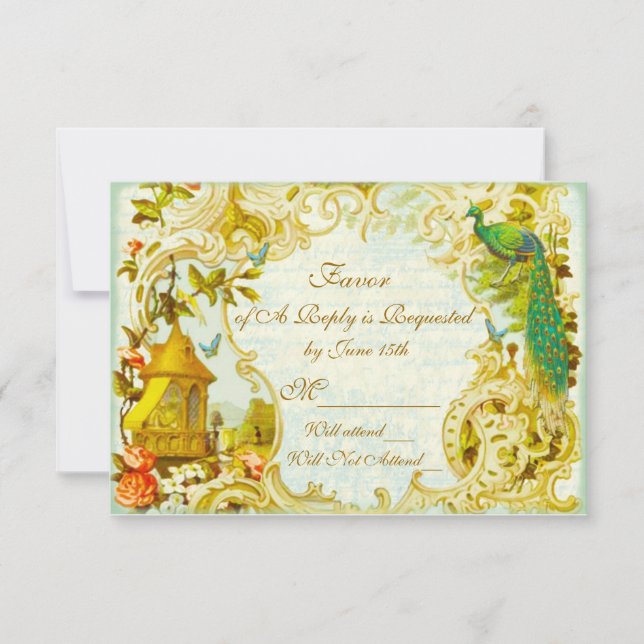 Cartão RSVP Jardim Peacock, Vice-vice-presidente (Frente)