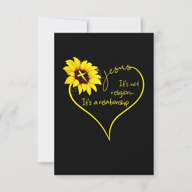 Cartão RSVP Jesus Amor | Não é religião É uma relação (Frente)