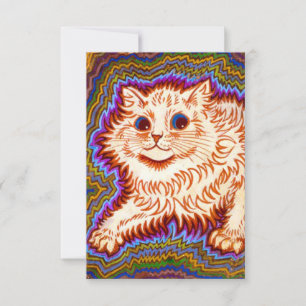 Cartão RSVP Kaleidoscope Cat