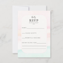 Cartão RSVP Katie - Casamento de Pastel Watercolor