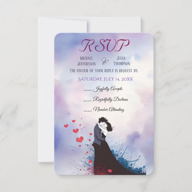 Cartão RSVP La Dolce Vita French Inspiration Classic 1940s (Frente)