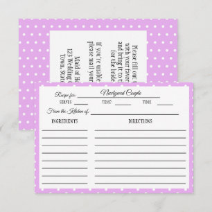 Cartão RSVP Lavanda da Bolinhas branca da placa de recebimento