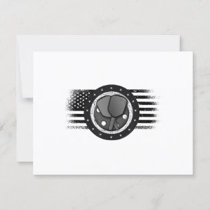 Cartão RSVP Legal Pickleball Sport USA Grunge Flag - Picklebal