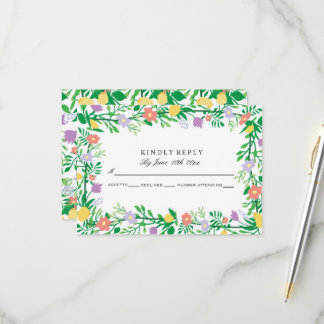 CARTÃO RSVP LEMÃO CUTO E FLORANTES DECOUPAÇÃO FLORAL