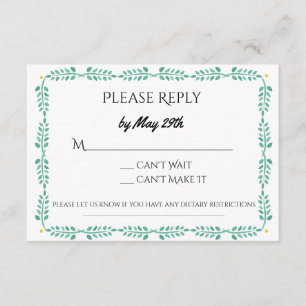 Cartão RSVP Lemon